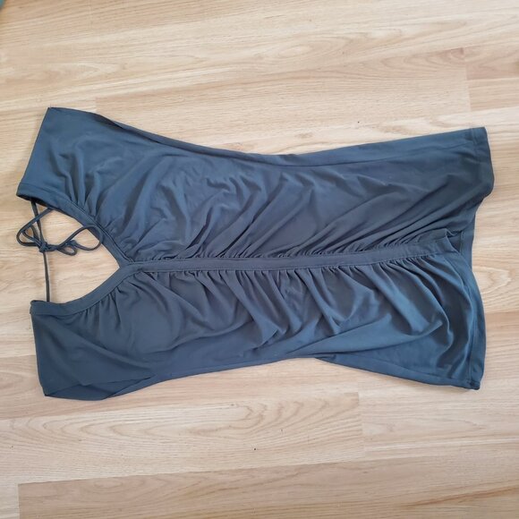 Y2K Army Green Shirt - Picture 2 of 5